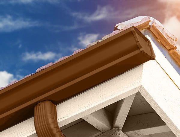 gutter-colors 3 Seamless gutters in Royal Brown
